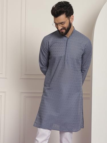 Image of SOJANYA Men's Silk Blend Regular Fit Casual (Since 1958 Woven Design Kurta with Churidar & Embroidered Nehru Jacket