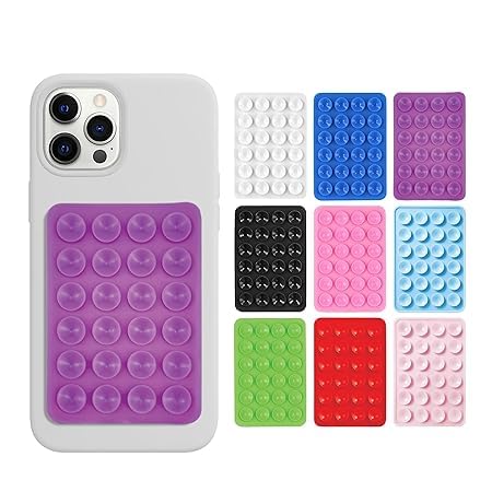 Reusable Silicone Phone Suction Mount – Double-Sided Anti-Slip Grip Pad for Smartphones (Pack of 2) Ideal for Hands-Free Selfies, Video Calls, and Streaming-image-16