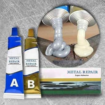 Mahek Metal Castel Glue Repair Glue Machine Metal Home Appliances 100 G Waterproof Welding Sealant Casting Casting Repair Glue (A + 50 G + B + 50 G Pack of 1)