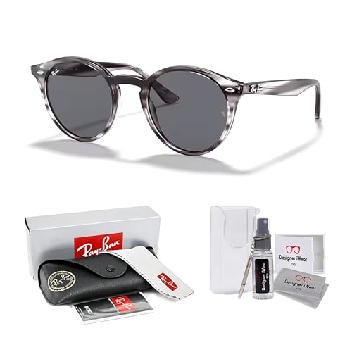 Ray-Ban RB2180 Round Sunglasses For Men For Women+BUNDLE with ACCESSORY EYEWEAR KIT2