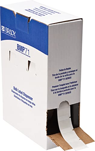 Brady Etiquetas envolventes de vinilo autolaminado para alambre y cable, a granel, para impresoras M610, M611, M710, BMP61 y BMP71, 1 pulgada x 1 pulgada. BM-19-427