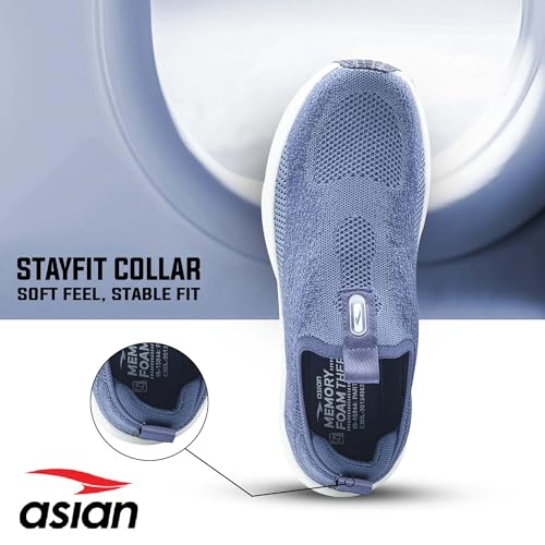 Image of ASIAN Wonderwalk Pro-21 Men's Walking Shoes | Lightweight Slip-On Sneakers with Arch Support | Memory Foam Soft Cushion Insole, Breathable & Flexible Shoes for Gym, Travel & Walk