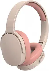 Fone De Ouvido Bluetooth 5.3 Headphone Sem Fio Fone Corrida Academia Com Cancelamento de Ruído On-ear Dobrável Qualidade PREMIUM Appari (Rosa Claro)