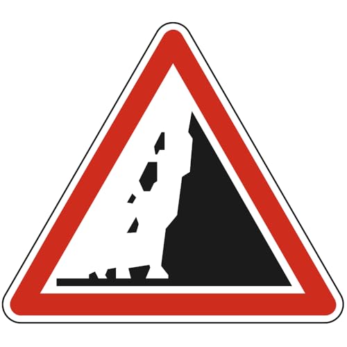 Panneau danger risque de chute de pierres A19 de signalisation routière pour éviter les accidents