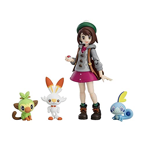Pokémon Center: Figma Gloria Action Figure With Grookey, Scorbunny & Sobble #TOP20