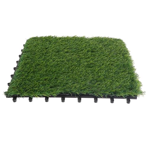 Césped artificial decorativo para terraza y balcón con diseño entrelazado 2