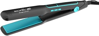 Ikonic 2 in 1 Staright n Curl Wide Hair Straightener (Wide - Black & Teal) Price In India