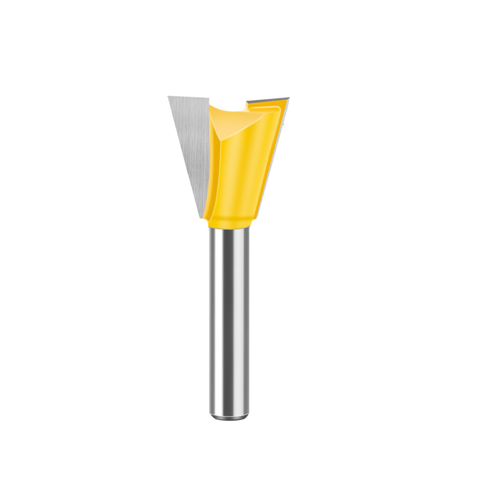 MACHSWON Straight Cut Router Bit Milling Cutter Cutting Dovetail Bit 1/4 Inch Shank,3/4" Cut Diameter Woodworking Cutting Trimming Cutter Double Flute Straight Grooving Bits