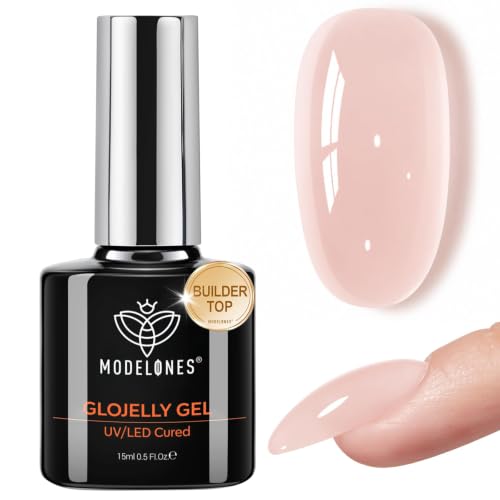 modelones Builder Nail Gel Top Coat Nude Pink Apex Building 15ml