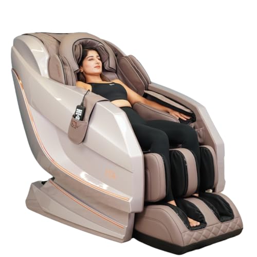 Image of HCI eRelaxic Advanced Massage Chair with Zero Gravity, Full Body Stretch, Heat Therapy, & Longest 145 cm SL Massage Track. (Pink- Brown -Advanced)