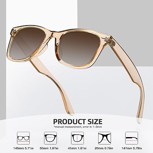 Image of MEETSUN Polarized Sunglasses for Women Men Classic Retro Square Frame Driving Sun Glasses UV Protection