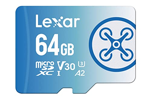 Lexar Fly Micro SD 64 GB, Scheda microSDXC UHS-I, Scheda Micro SD Fino a 160MB/s Lettura, A2, U3,...