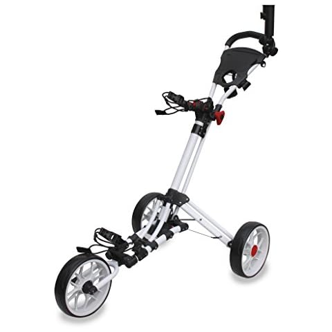 EZE Glide 3G Smart Fold 3 WHEEL Golf Trolley,White Cover