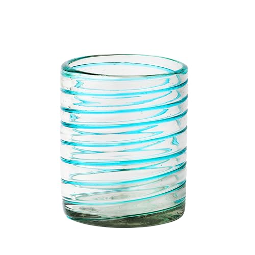 10 Strawberry Street Meridia DOF Handblown Mexican Glass, Set of 6