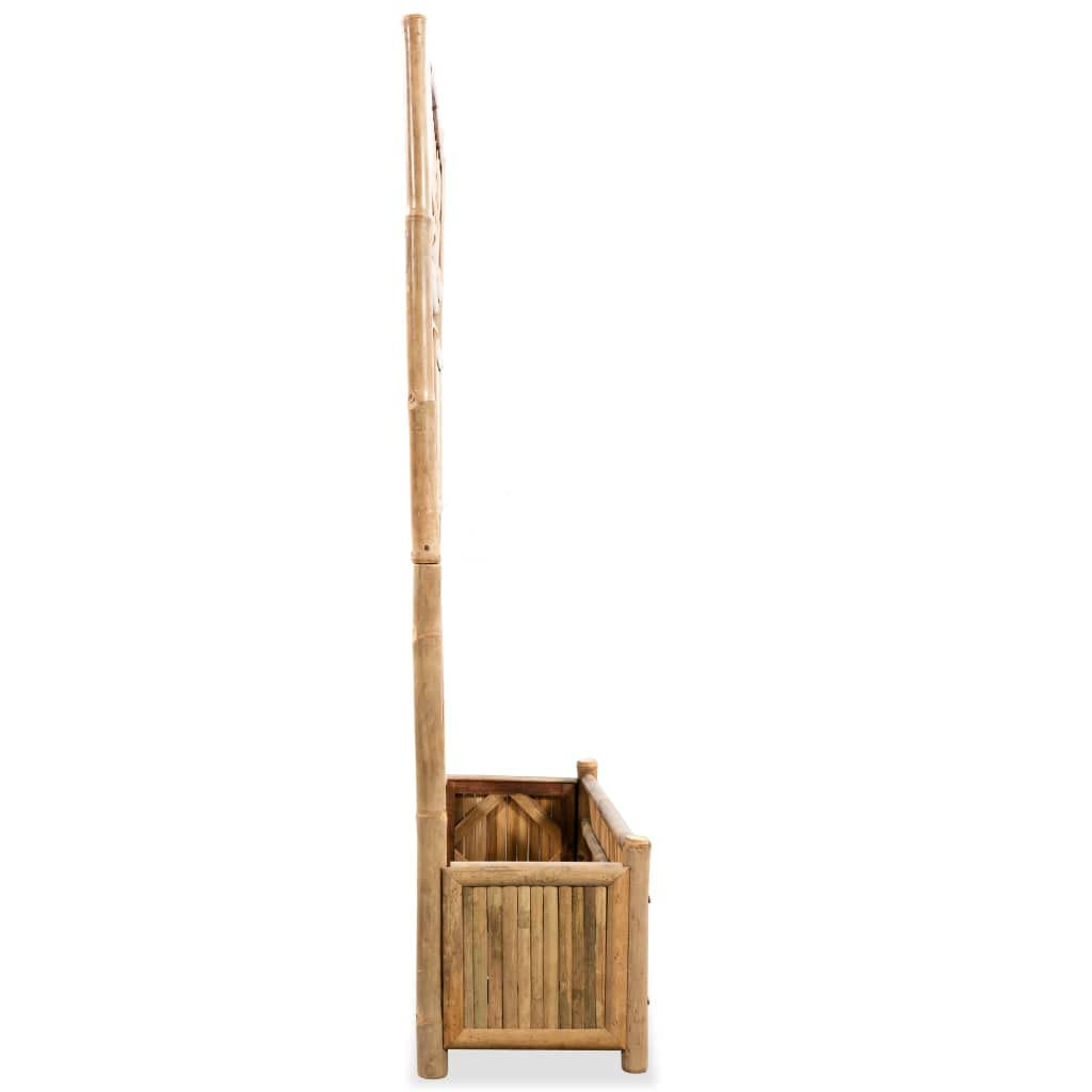 Bambusowa kratka ogrodowa podniesiona łóżko ogrodowe 70 cm do pnących roślin, praktyczna i dekoracyjna pionowa donica zewnętrzna na balkon patio, trwały materiał