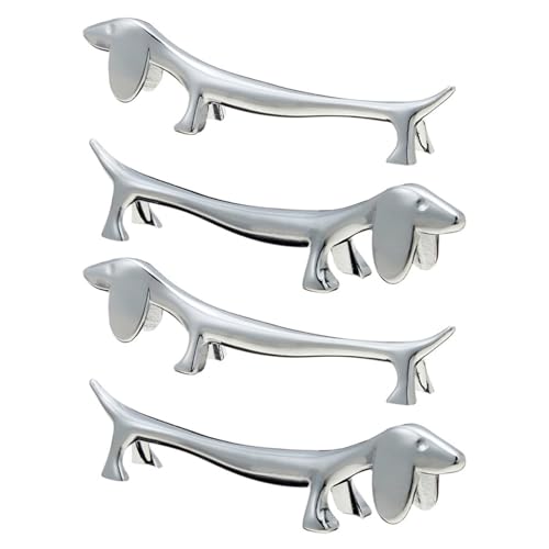 4 soportes para palillos de cachorro, soporte para palillos de perro salchicha, estante creativo para vajilla, bonito estante para palillos de perro para cubiertos, soporte de vajilla de cocina