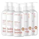 ATTITUDE Baby Lotion, EWG Verified Moisturizer, Dermatologically Tested Moisturizing Cream, Vegan and Cruelty-Free, Pear Nectar, 16 Fl Oz (Pack of 6)