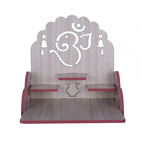Krupasadhya Wooden Wall Mount Temple for Home Shop Office| Puja Mandir |Wall Hanging and Table Top Home Mandir Temple |Home Decor Beautiful Wooden Temple 1