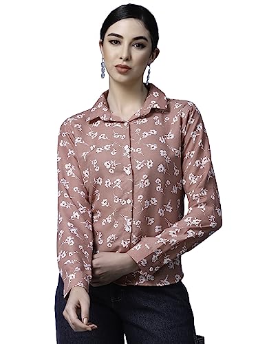 Image of OOMPH! Women's Cotton Regular Fit Floral Button Down Shirt