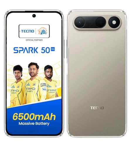 Image of COVERBLACK Flexible Clear Rubber Case Back Cover Compatible for Tecno POP X 5G / Spark 50 5G - Transparent