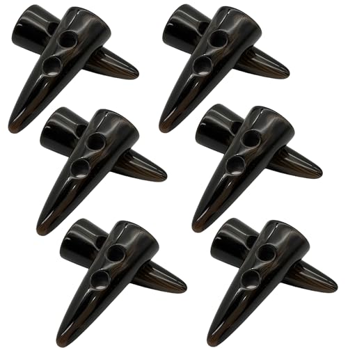 MagiDeal 50 Bottoni A Leva In Legno – Stile Vintage A 2 Fori, 40mm, Per Montgomery, Fai Da Te E Cucito - 5
