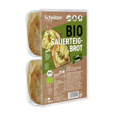 Pan con Chía y Harina de Quinoa Sin Gluten Ecológico Schnitzer (2x250g)