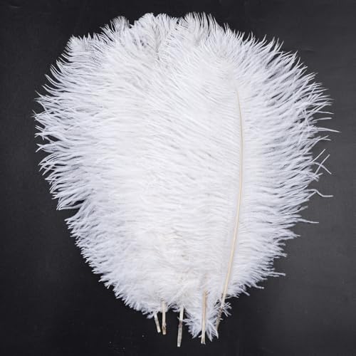 Plumes d'autruche blanches pour centre de table de mariage champêtre
