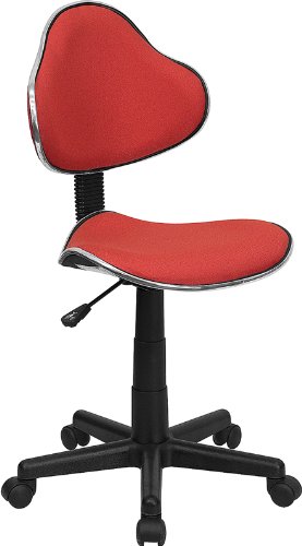 Flash Furniture Red Fabric Swivel Ergonomic Task Office Chair, BIFMA Certified