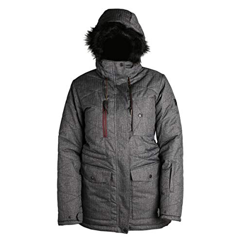 Ride Snowboard Outerwear Women's Madison Jacket, Black Herringbone, Medium
