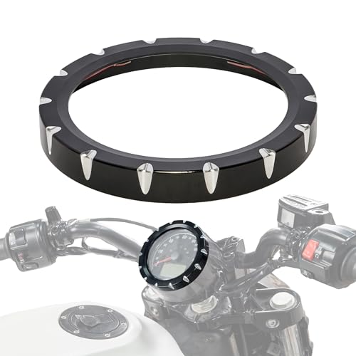 BAKAFOH Motorcycle Speedometer Trim Ring Cover Instrument Gauge Bezel for Indian Scout 2015-2024 Scout Bobber 2018-2024 2025 2026 Models Accessories(CNC Cutting Edge Style)