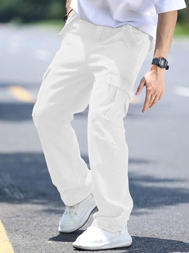 Image of AVANOVA Men's Cargo Jeans Slim Fit | Stylish Stretch Denim Trousers with Multi Pockets | Casual Wear Pants for Men | Comfortable Daily & Office Denim Wear Bottoms (Jeans 250)