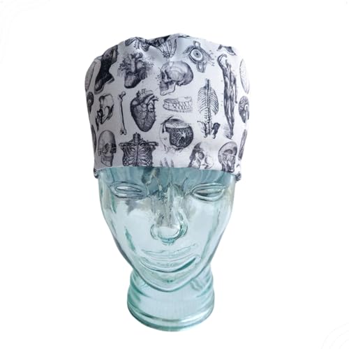 Touca de Tecido Feminina Masculina Gorro Anatomia Vintage Da Vinci