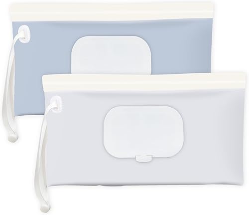 Miniatura 11 de Dispensador de toallitas para bebés, portabrocas portátil para exteriores, contenedor de toallitas recargable, bolsa de toallitas húmedas para
