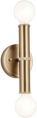 Kichler Torche - Aplique de pared (9,75 pulgadas, 2 luces, en bronce champán)