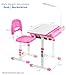 VIVO Pink Height Adjustable Children's Desk and Chair, Kids Interactive Workstation, DESK-V303P
