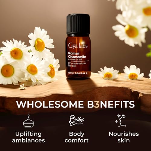 Image of 100% Pure Roman Chamomile Essential Oil - 0.34 Fl Oz - Roman Chamomile Oil for Hair, Skin, Diffuser, Aromatherapy & DIY Candle Making Scent