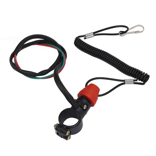 Universal Engine Boat Kill Switch Lanyard, 22mm 2 Pin Safety Tether ATV SUVS Emergency Lanyard On Off Kill Switch