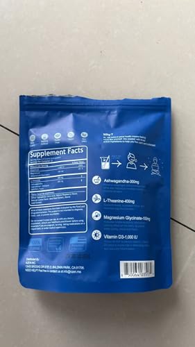 Image of Calm Magnesium Powder, Natural Cortisol Supplements Powdered Mix No Sugar for L-Theanine, Ashwagandha, Magnesium Glycinate, Vitamin D3, Relaxation, Focus, Raspberry Lemonad, On The Go, 20 Packet