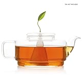 Tea Forte SONTU Glass Teapot with Custom Cover for Steeping