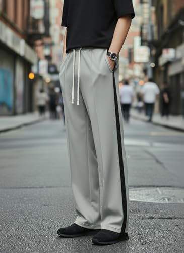 Image of Mack Jonney Men's Striped Track Pants | Side Stripe Design | Regular Fit | Casual & Athleisure Wear |Pack of 1-MMJ-27