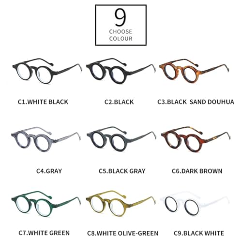 Gafas de moda redondas bicolor estilo retro punk hombre y mujer 3