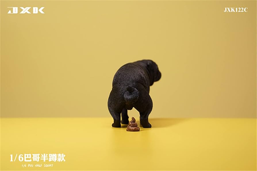 Amazon | JXK 1/6 サイズ パグ 可愛い 犬 動物 リアル