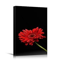 Canvas Wall Art Red Flower Portraiture Colorful Floral Multicolor Photography Portrait Romantics - 12x18 inches