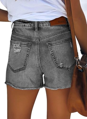Image of CHICZONE Womens Mid-High Waisted Stretchy Denim Jean Shorts
