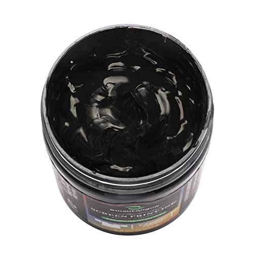 Smalltongue Fabric Screen Printing Ink Black, 8-Ounce (240Ml), Chalk Paste Paint For Silk Screen, Transfer Paste For Screen Print, For Diy Home Decor, Fabric, Shirts #TOP1