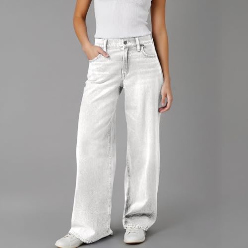 Pantalones vaqueros elásticos holgados para mujer que estilizan las tallas grandes 2