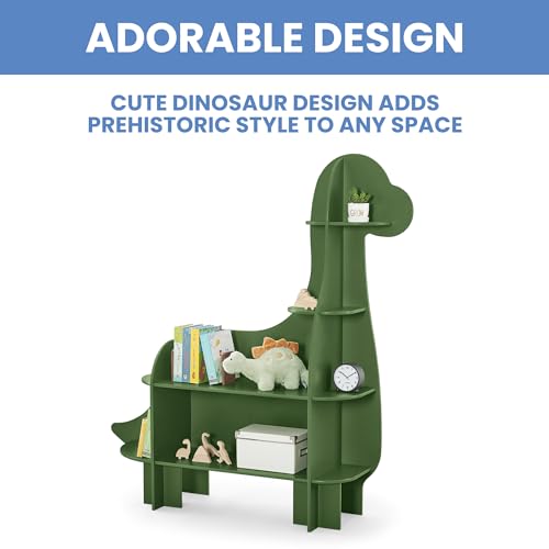 Delta Children Dinosaur Bookcase - Greenguard Gold Certified, Fern Green - image 5