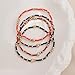 BXDA Gold Beaded Friendship Bracelet Stack for Women，4 PCS Seed Beads Bracelets Summer Boho Beach Handmade Stackable Stretch Waterproof Black Jewelry Gift