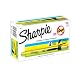 Sharpie Accent Retractable Highlighters, Chisel Tip, Fluorescent Yellow, Box of 12