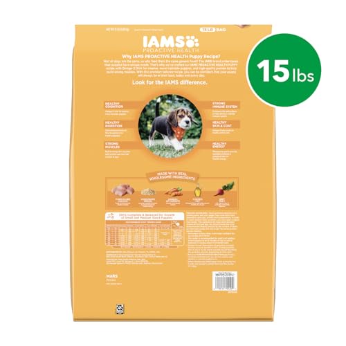 IAMS Proactive Health Puppy Food with Real Chicken, 15 lb. Bag